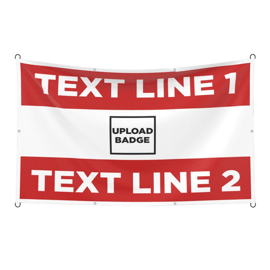 RED/WHITE FOOTBALL FLAG TEMPLATE